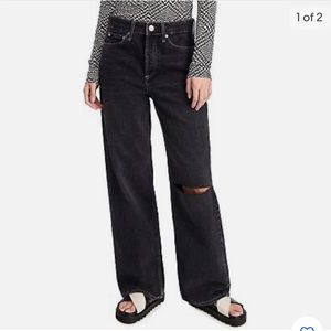 Rag & bone Logan Mid-Rise Wide Leg - Fillmore
Relaxed Fit Black Jean | size 26